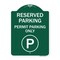 Signmission Reserved Parking-Permit Parking, Green & White Aluminum Architectural Sign, 18" x 24", GW-1824-23143 A-DES-GW-1824-23143 - alternate 1